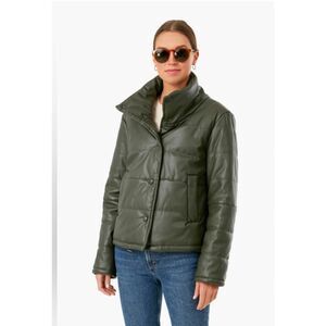 Pomander Place Vegan Leather Ralph Puffer Jacket